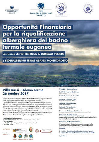 SOSTENIBILITA’ FINANZIARIA ALBERGHIERA - Abano Terme, 26 ottobre 2017